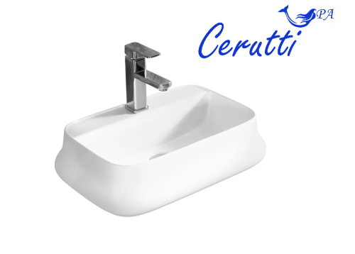 Раковина из сантехнического фарфора Cerutti SPA CR0061 53х37 накладная цвет белый - фото 5