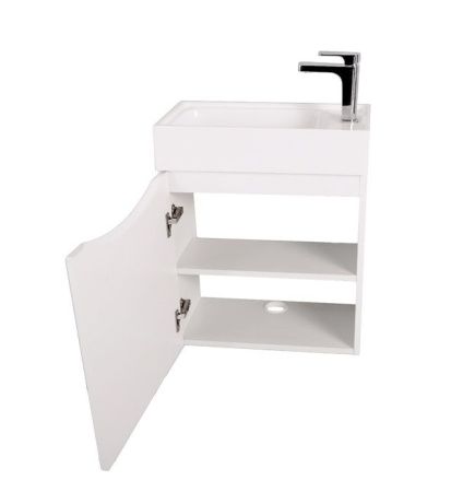 Тумба под раковину Art&Max LIBERTY Liberty-500-1D-SO-BL-L 50х20 подвесная цвет белый