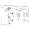 Смеситель для ванны LeMark Prizma LM3914C настенный хром