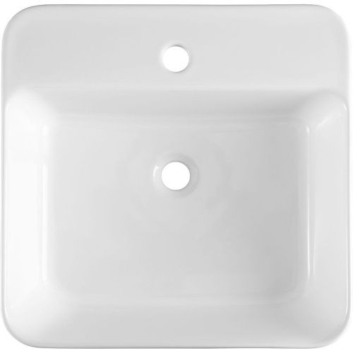 Раковина керамическая Allen Brau Liberty 4.32014.20 50х50 накладная цвет белый 1 отверстие под смеситель - фото 5