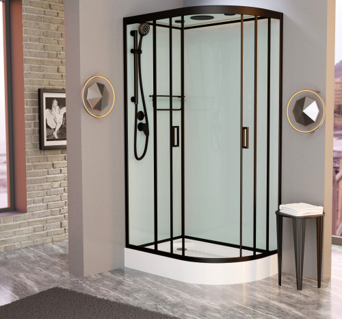 Душевая кабина Frank 814814 100х80 с крышей ориентация левая - фото 2 Душевая кабина Frank 814814 100х80 с крышей ориентация левая - фото 2