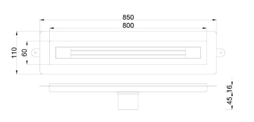 Душевой лоток Boheme Infinity 981-80-GM - фото 2