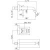 Смеситель для раковины Newform Gessi316 4228E.21.018 встраиваемый в стену хром