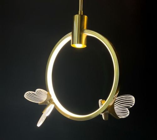 Светильник подвесной AM Group Mariposa (Марипоса) MARIPOSA SP2 POLISHED GOLD - фото 2