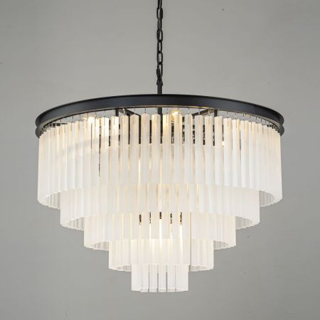 Люстра подвесная Delight Collection 1920s Odeon (1920с Одеон) KR0387P-10A black/frost
