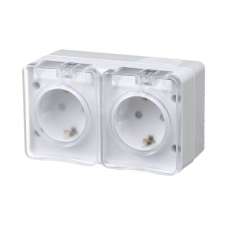 Розетка 2-ая с/з со шторками 16А Systeme Electric AtlasDesign (АтласДесигн) ATN540126
