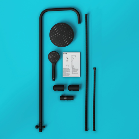 Душевая стойка Dorff Comfort D0708000BL настенная цвет черный