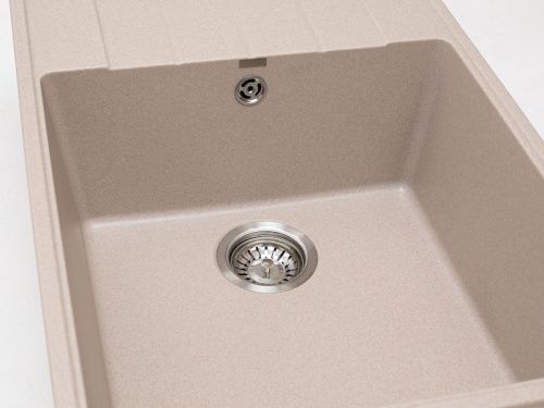 Кухонная мойка Grandex Aqua 600213 76х50 цвет бежевый поверхность матовая - фото 5