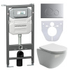 Инсталляция с кнопкой + унитаз + шумоизоляция Ceramica Nova CN4002_1001M_1000