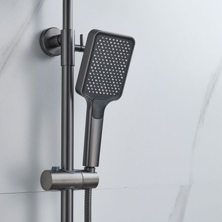 Душевая стойка Raffine F3699T настенная цвет оружейная сталь
