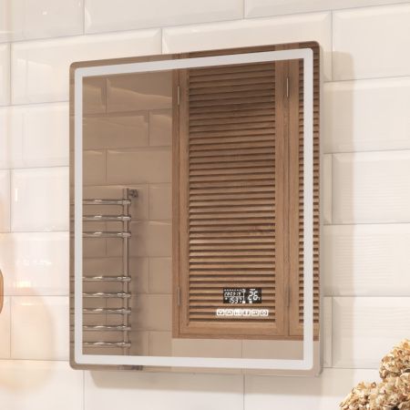 Зеркало с подсветкой Vigo Geometry Media Voice 44 60х70