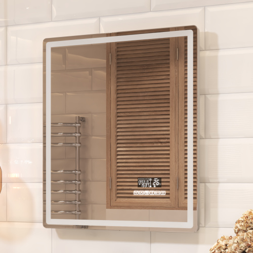 Зеркало с подсветкой VIGO Geometry Media Voice 44 60х70 цвет хром - фото 2