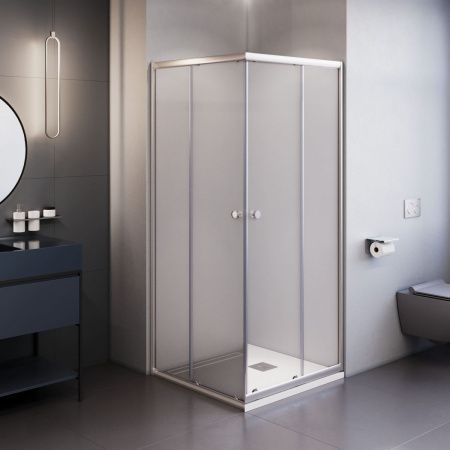 Душевой уголок RGW Dolphin 28912588-11 80х80 стекло прозрачное профиль хром без поддона