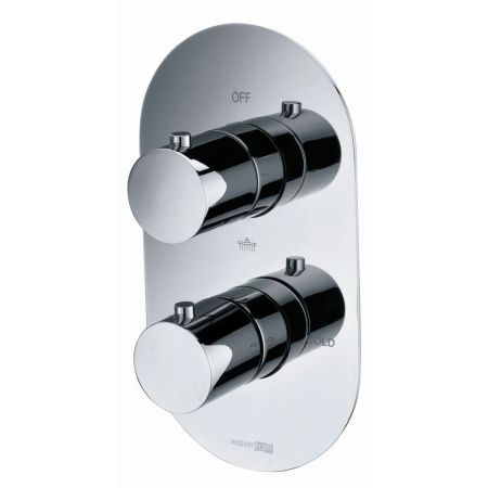 Смеситель для ванны и душа Wasserkraft Berkel 4800 4844 Thermo встраиваемый в стену хром с термостатом