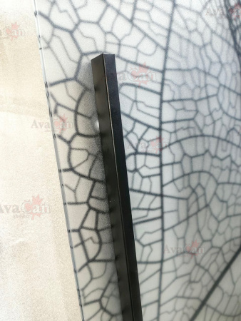 Душевой уголок AvaCan HB100MT 100х100 стекло матовое профиль черный без поддона