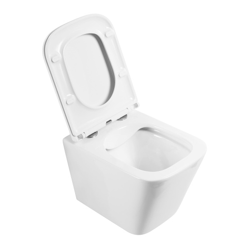 Унитаз подвесной BelBagno ARDENTE-R BB520CHR/BB2322SC белый с сиденьем микролифт безободковый каскадный смыв - фото 3