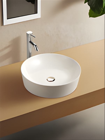 Раковина из сантехнического фаянса WeltWasser WW SK 10000003845 50х50 подвесная цвет белый без отверстий под смеситель