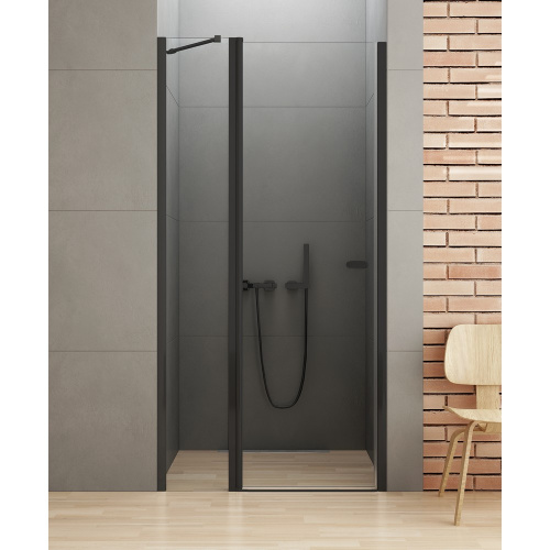 Душевая дверь New Trendy NEW SOLEO Black D-0241A 90х195 стекло прозрачное профиль черный - фото 2