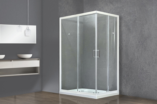 Душевой уголок Royal Bath HPD RB9115HPD-T 90х115 стекло прозрачное профиль белый без поддона