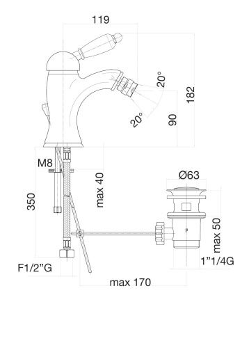 Смеситель Fiore 83CO5321 на биде хром/золото - фото 3