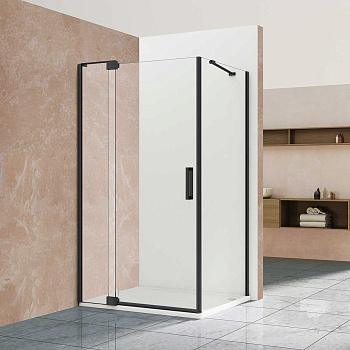 Душевой уголок Vincea Extra VSR-1E111290CGB 120х90 стекло тонированное профиль черный без поддона