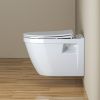 Унитаз подвесной BelBagno LOTO BB070CHR/SC белый с сиденьем микролифт безободковый каскадный смыв