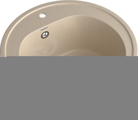 Кухонная мойка Granfest Rondo R-510 кашемир 50х50 цвет бежевый поверхность матовая