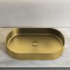 Раковина из нержавеющей стали AltroBagno Eterno AltroBagnoEterno001025OrSp 60х40 накладная цвет золото