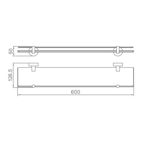 Полка в ванную комнату Raglo R320.07.33 - фото 3