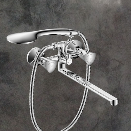 Смеситель для ванны WesnaArt Teplo TEP04-320 настенный хром