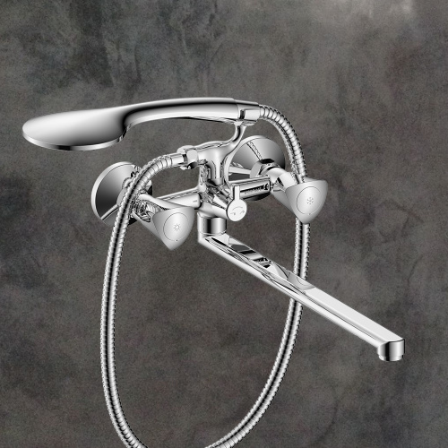 Смеситель для ванны WesnaArt Teplo TEP04-320 настенный хром - фото 3