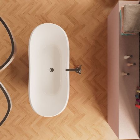 Ванна акриловая Frank 125121 170х75 отдельностоящая овальная с ножками