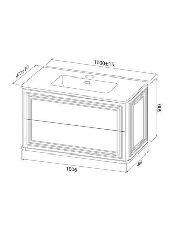 Тумба с раковиной Iddis Oxford Neo OXN10W0i95K 100х50 подвесная цвет белый