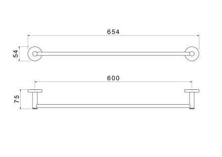 Полотенцедержатель Aquatek ЕВРОПА AQ4114BG