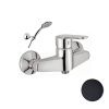 Смеситель для ванны и душа Webert Sax Evolution SE870101560 настенный черный