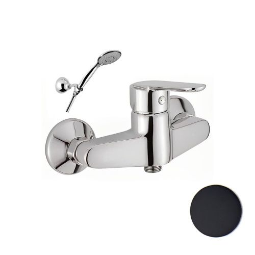 Смеситель для ванны и душа Webert Sax Evolution SE870101560 настенный черный - фото 2