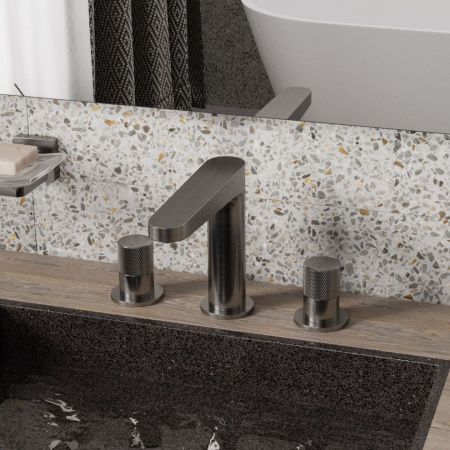 Смеситель для раковины Wasserkraft Tauber 6400 6435 встраиваемый в стену никель