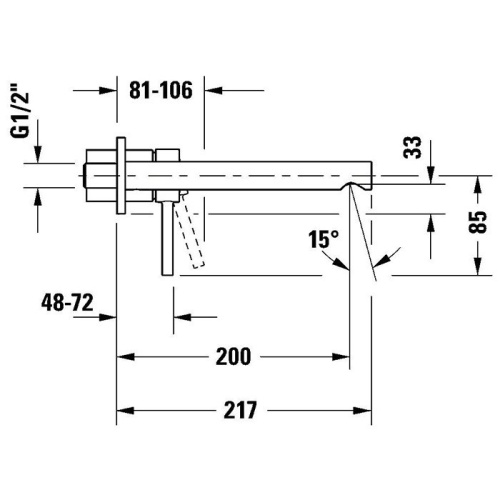 Смеситель Duravit Circle CE1070004C10 встраиваемый в стену хром - фото 2