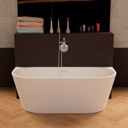 Ванна акриловая Frank 12530 170х80 пристенная овальная с ножками