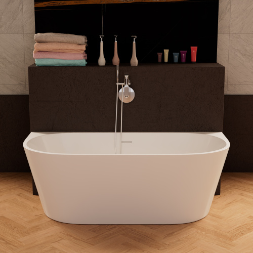 Ванна акриловая Frank 12530 170х80 пристенная овальная с ножками - фото 5