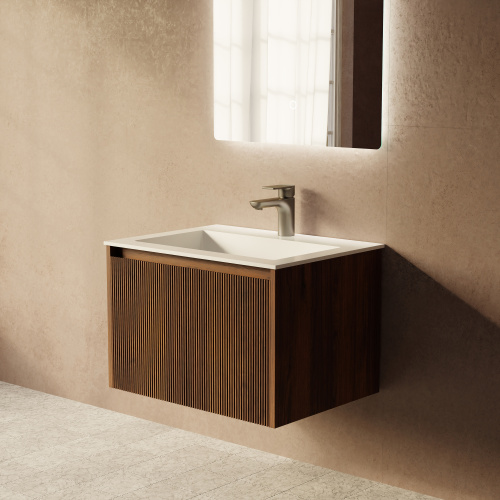 Тумба с раковиной ArtDecco Camilla (Камилла) ACM06W22S100 60x45x40 подвесная цвет черный орех - фото 5