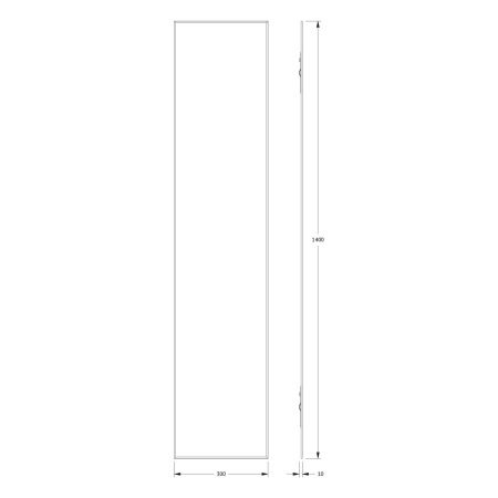 Зеркало Evoform Standard BY 0245 30х140 подвесное
