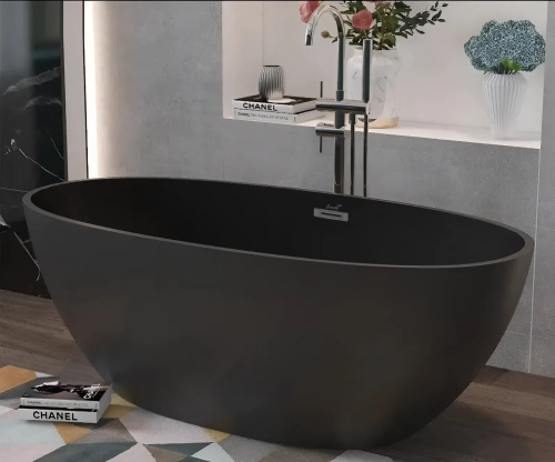 Ванна акриловая Cerutti SPA CT9906 170х75 отдельностоящая овальная - фото 2