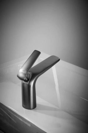 Смеситель Rose R3901T на раковину серый