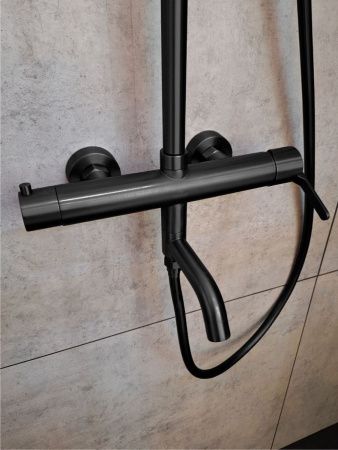 Душевая стойка AltroBagno Unione AltroBagnoUnione030209MB настенная цвет черный