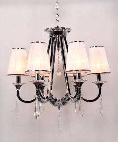 Люстра подвесная Lumina Deco Milesia (Милесиа) LDP 8926-6 WT+CHR - фото 2
