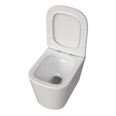 Унитаз подвесной Taliente Correto CR25200 белый с сиденьем микролифт безободковый душевой смыв