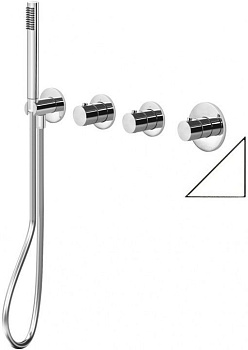 Смеситель для ванны с душем Paffoni Modular Box MDE000BO настенный белый с термостатом