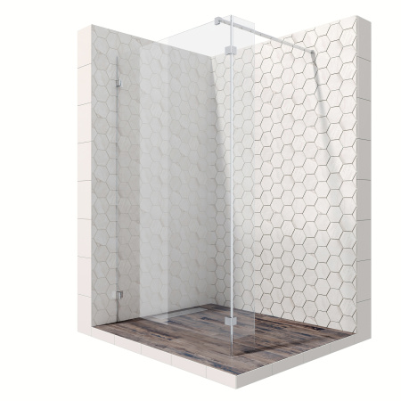 Душевая перегородка Ambassador Walk-in 15031105 90х200 стекло прозрачное профиль хром глянцевый