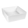Раковина из сантехнического фарфора Bond Cube S54-390 40х40 накладная цвет белый без отверстий под смеситель